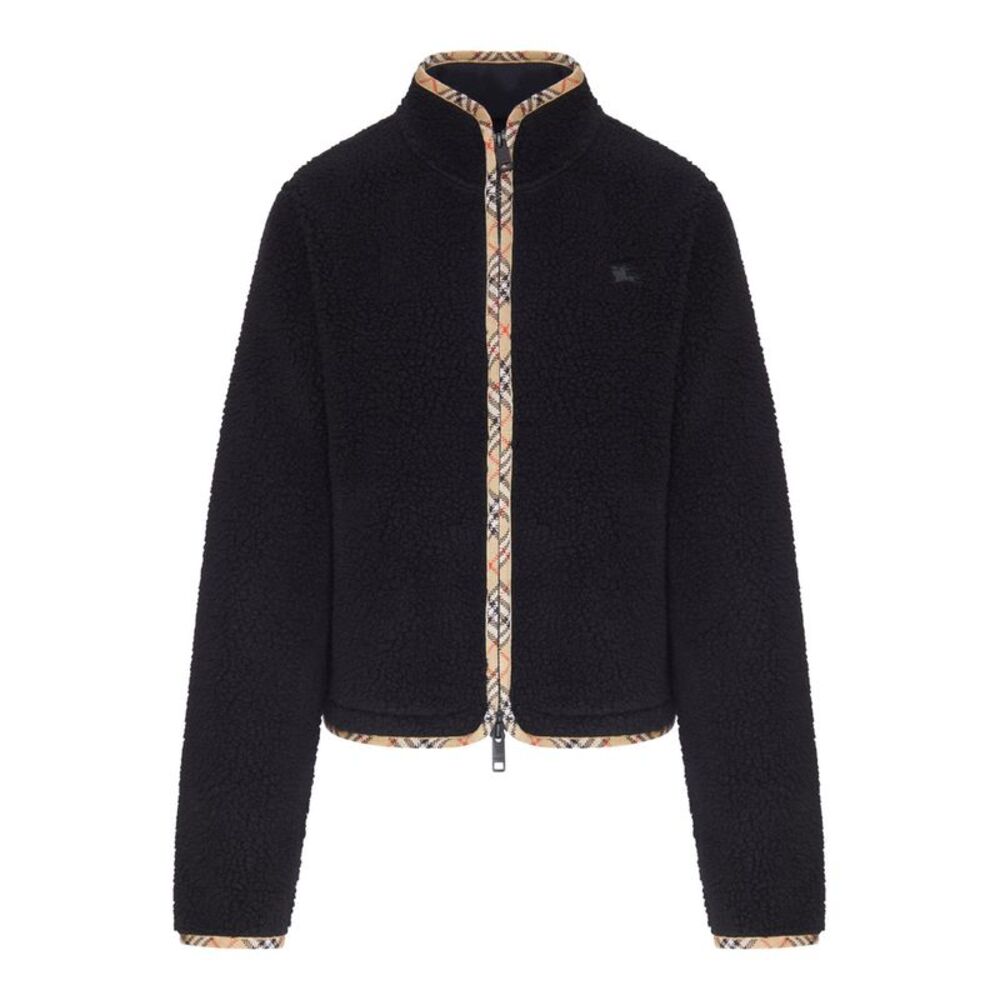 Burberry Women Black Teddy Fleece Jacket